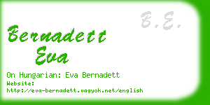 bernadett eva business card